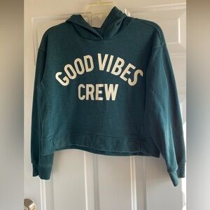 Old Navy Green Hoodie - Good Vibes Crew